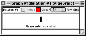 A blank algebraic relation window